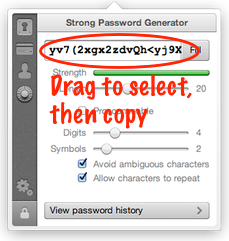 copy password