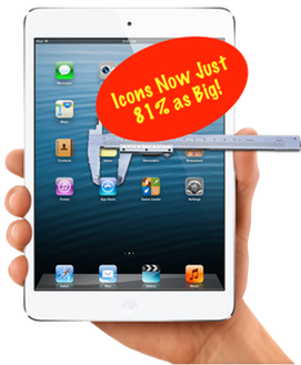 iPad Mini: Icons now just 81% as big